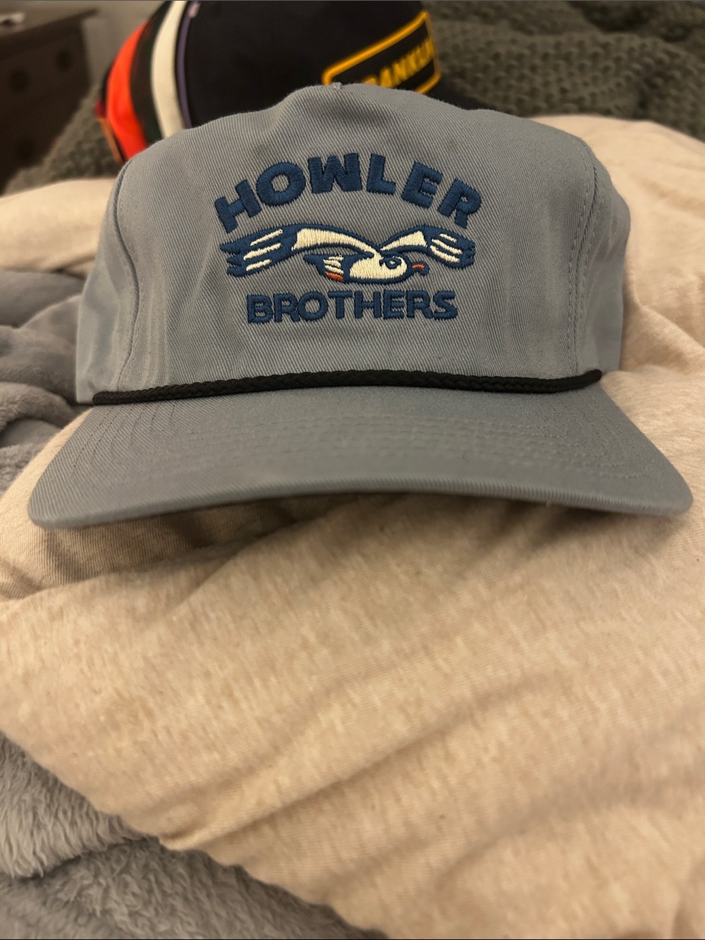 Howler Brothers Light Blue Embroidered Seagull Rope Hat